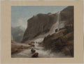 Waterfall between Chiavenna and Mount Splgen by Francis Towne (British, 1739/40–1816) - Classic Art canvas print
