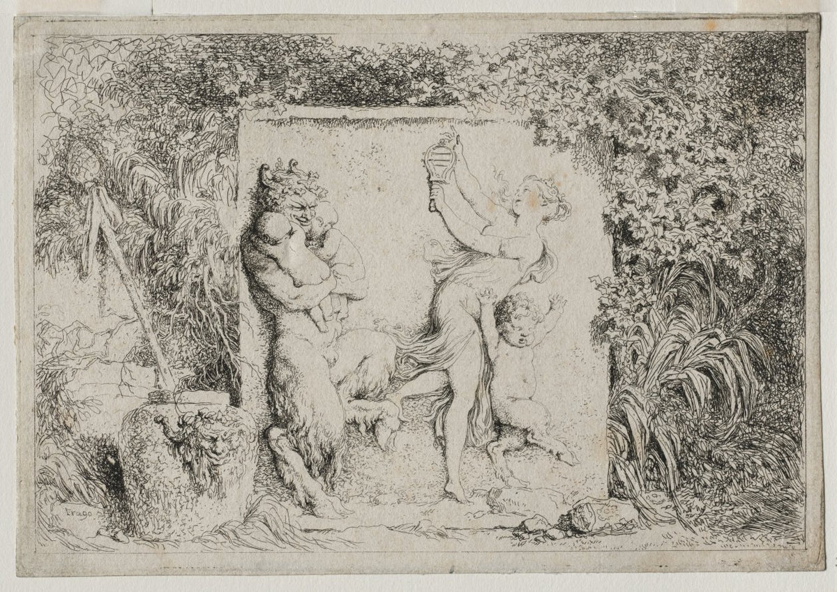 Bacchanales The Satyr's Dance by Jean-Honoré Fragonard (French, 1732–1806) - Classic Art canvas print