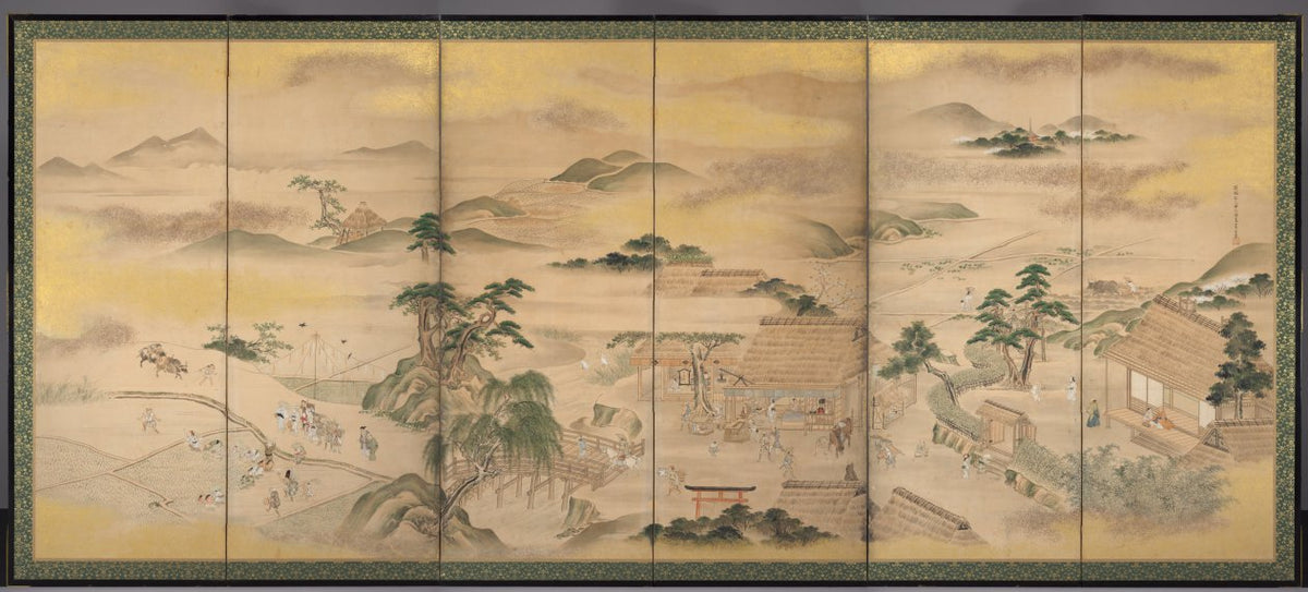 Spring and Autumn Farming Spring by Kō Sūkoku (Japanese, 1730–1804) - Classic Art canvas print