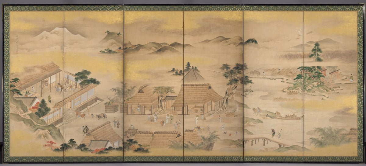 Spring and Autumn Farming Autumn by Kō Sūkoku (Japanese, 1730–1804) - Classic Art canvas print