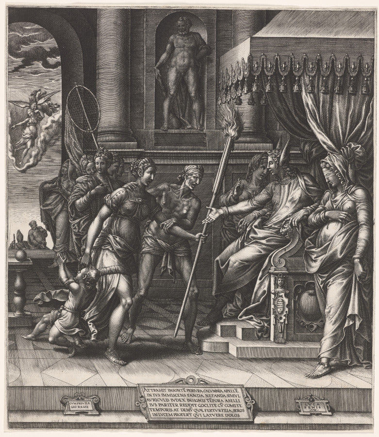 The Calumny of Apelles by Giorgio Ghisi (Italian, 1520–1582) - Classic Art canvas print