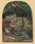 Steps in a Garden by William Henry Millais (British, 1828–1899) - Classic Art canvas print