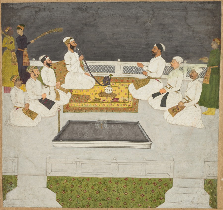 Husain Ali Khan Entertaining His Brothers The Sayyid Brothers by  - Classic Art canvas print