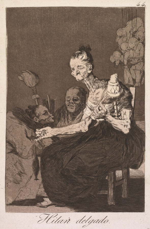 They Spin Finely, Plate 44 by Francisco de Goya (Spanish, 1746–1828) - Romantic canvas print