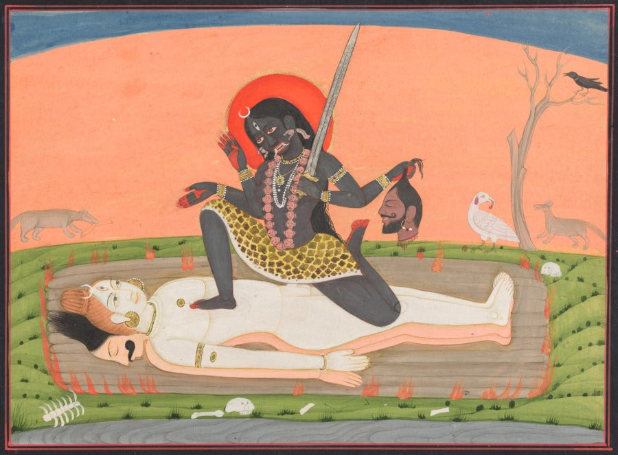 Kali on Shiva, from a Tantric Devi Series by  - Classic Art canvas print