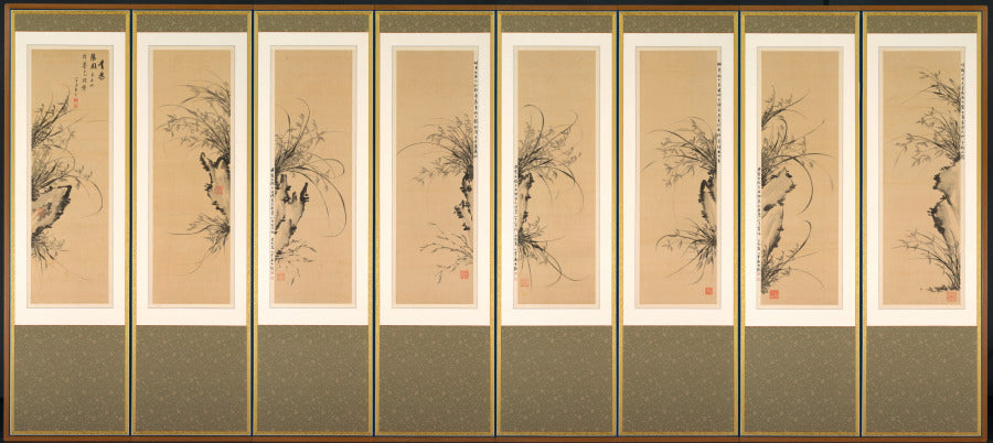 Orchids and Rocks by Yi Ha-eung (Korean, 1820–1898) - Classic Art canvas print