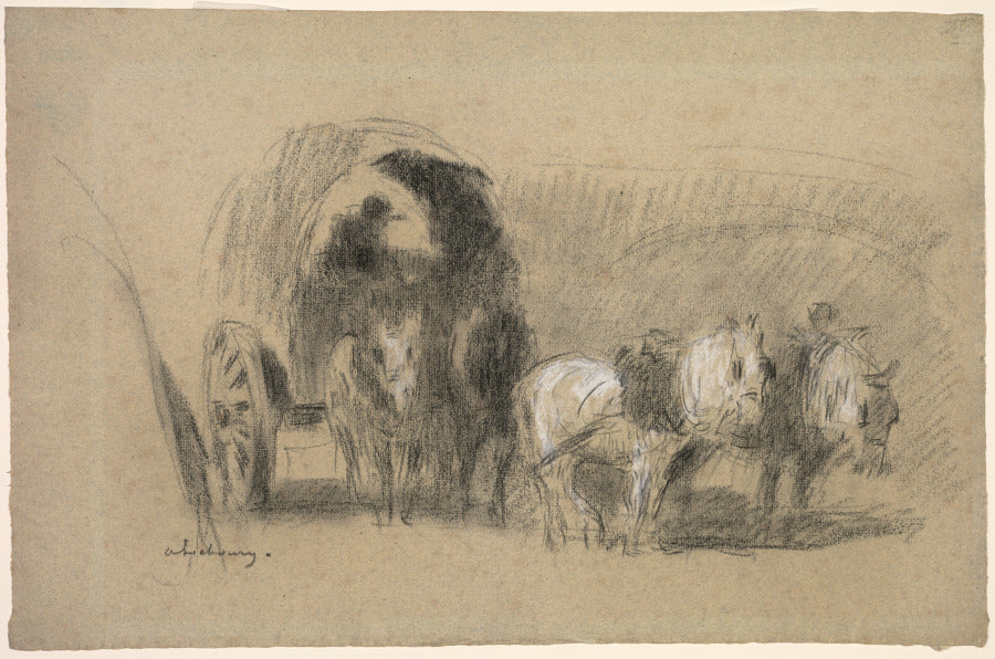 A Miller's Carriage by Albert-Charles Lebourg (French, 1849–1928) - Classic Art canvas print
