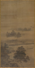 Returning Sails off a Distant Shore, from Eight Views of Xiao-Xiang by Sesshū Tōyō (Japanese, 1420–1506) - Classic Art canvas print