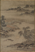 Farming and Herding Buffalo in Summer by Kano Hideyori (Japanese, active mid- to late 1500s) - Classic Art canvas print