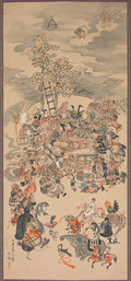 tsu-e Nirvana of the Buddha tsu-e Butsu Nehanzu by Hakuen (Japanese, active 1850–1870) - Classic Art canvas print