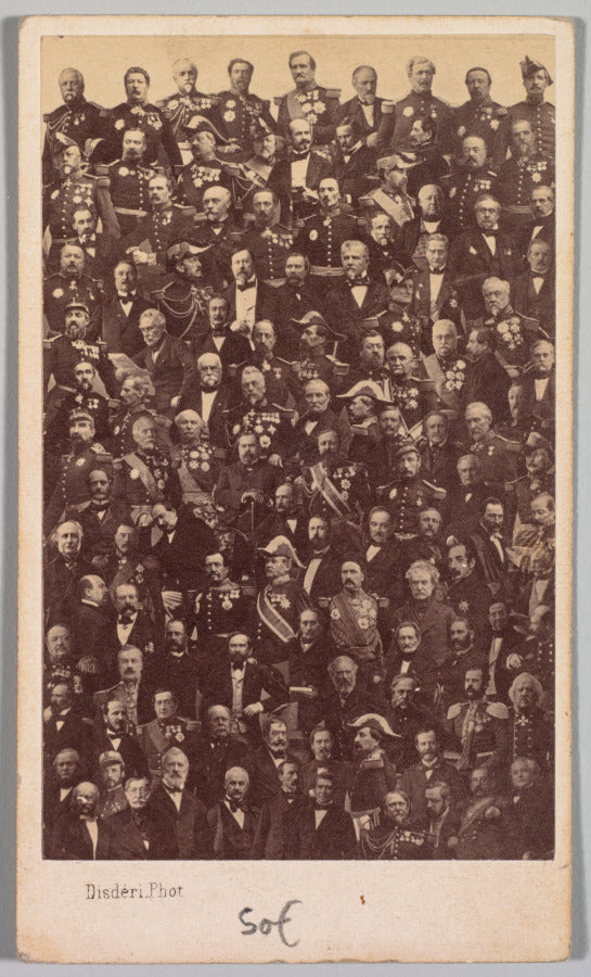 Untitled French Military Heroes and Political Leaders by André Adolphe-Eugène Disdéri (French, 1819–1889) - Classic Art canvas print