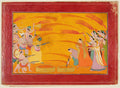 Krishna celebrates Holi by  - Classic Art canvas print