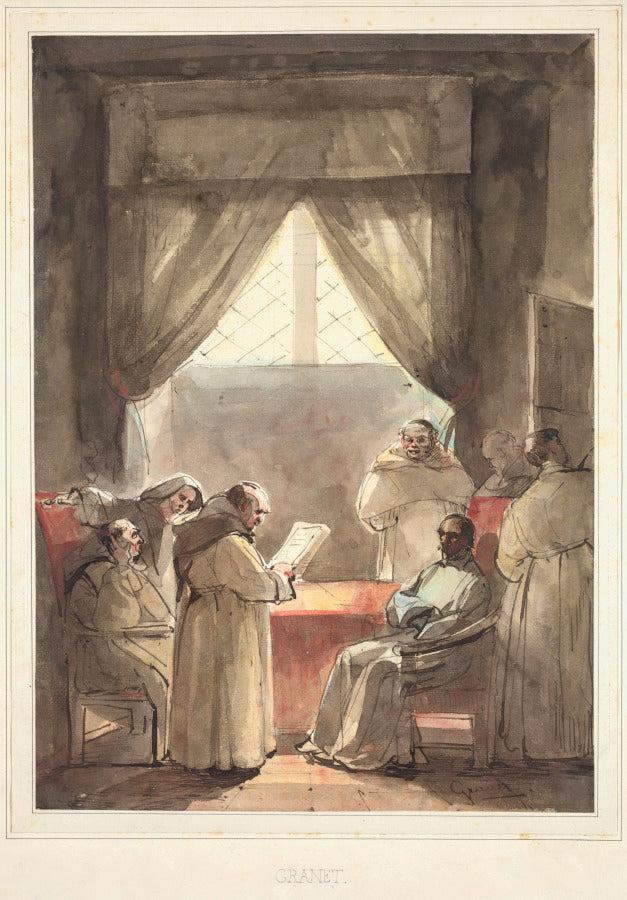 The Monks by François Marius Granet (French, 1775–1849) - Classic Art canvas print