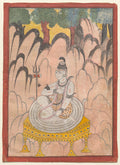 Shiva Seated on a Throne in a Landscape by  - Classic Art canvas print