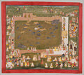 Maharana Sangram Singh II of Mewar r. 171034 and Stages a Boar Hunt with Tigers at Sadri by  - Classic Art canvas print