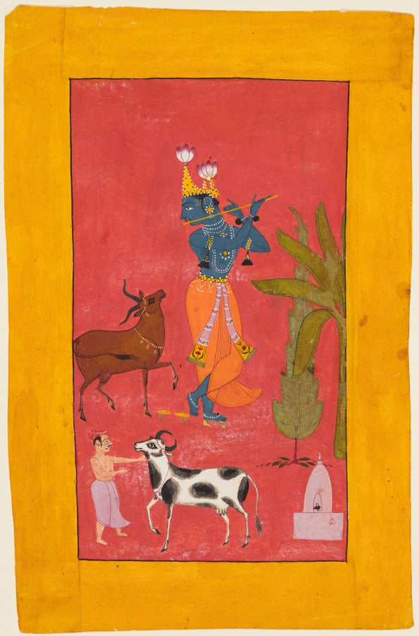 Krishna Fluting by  - Classic Art canvas print