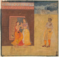 Krishna Abhisarika Nayika, from a Rasikapriya manuscript by  - Classic Art canvas print