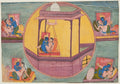 Five Poses of Krishna Making Love, from a Bikaner Bhagavata Purana by  - Classic Art canvas print