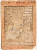 Maharaja Anup Singh of Bikaner reigned 166998 Receives a Courtier by Ruknuddin (Indian, active c. 1666–97) - Classic Art canvas print