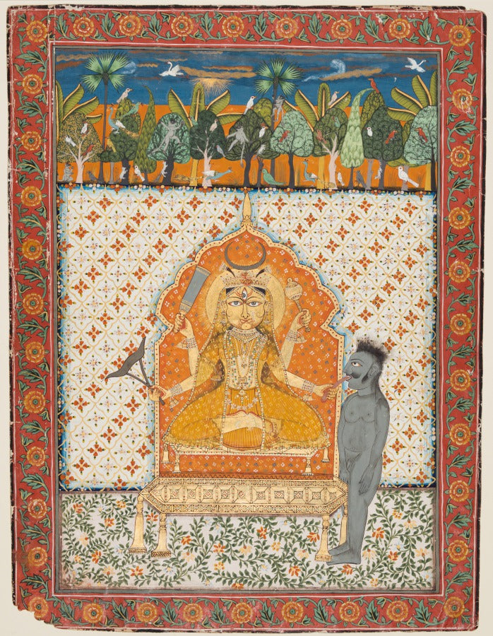 Bagalamukhi, the eighth Mahavidya, from a Dashamahavidya series by  - Classic Art canvas print