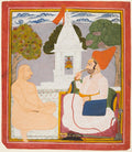 A Rathor Noble Visiting a Holy Man at a Vishnu Shrine by  - Classic Art canvas print
