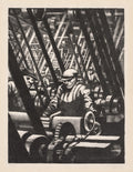Building Aircraft Making the Engine by Christopher Nevinson (British, 1889–1946) - Classic Art canvas print