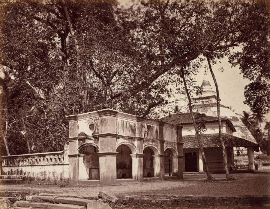 Buddhist Temple, Kalani by Scowen & Co. (British, active Ceylon, 1876–1895) - Classic Art canvas print