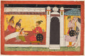 Kamakandala dies on hearing the news of Madhavas death, folio 19 from a Madhavanala-Kamakandala of Alam by  - Classic Art canvas print