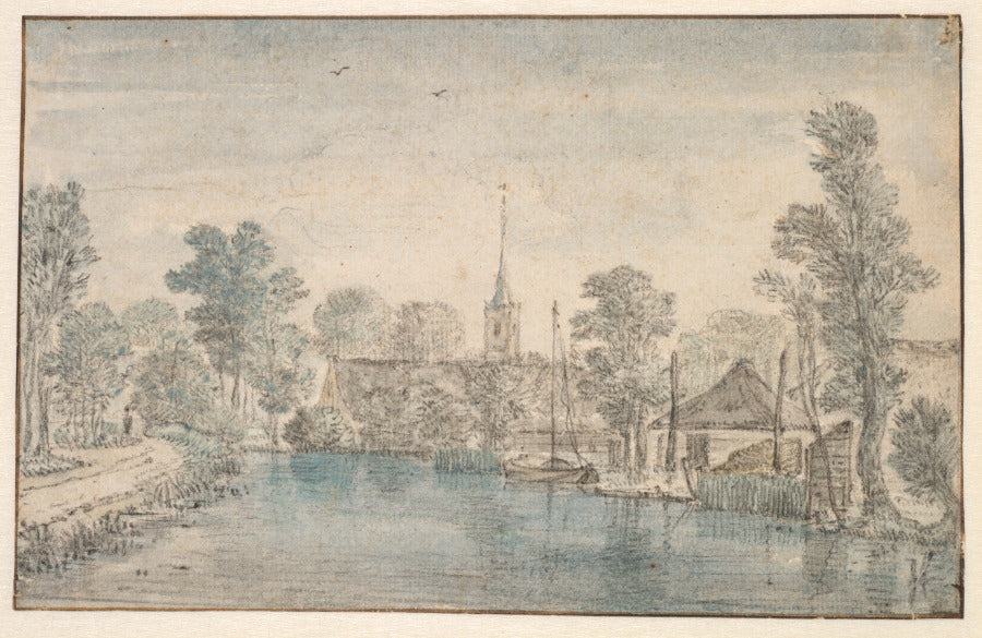 Village on a River by Jan Jansz den Uyl (Dutch, 1595/96–1639/40) - Classic Art canvas print