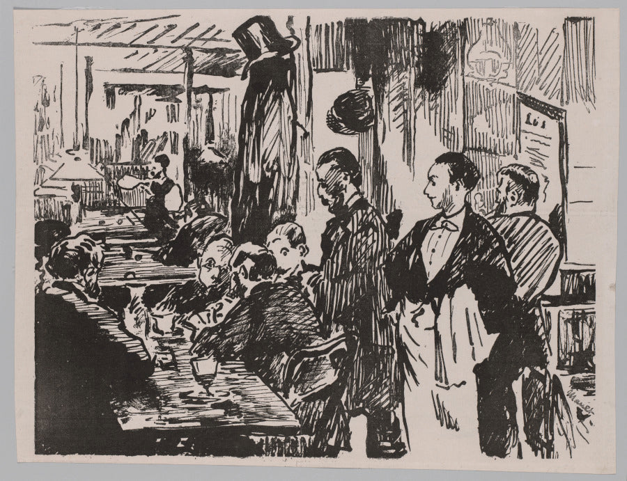 At the Caf by Édouard Manet (French, 1832–1883) - Impressionist canvas print