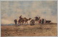A Caravan in the Desert by Narcisse Berchère (French, 1819–1891) - Classic Art canvas print