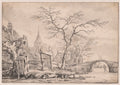 Winter Landscape with Skater by Jan van Kessel (Dutch, 1641–1680) - Classic Art canvas print