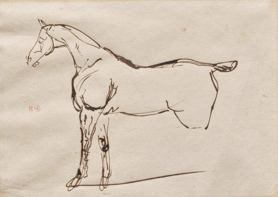 Study of a Horse by Eugène Delacroix (French, 1798–1863) - Romantic canvas print