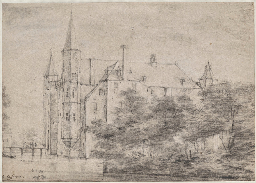 Zuylen Castle Near Utrecht by Roelant Roghman (Dutch, 1627–1692) - Classic Art canvas print