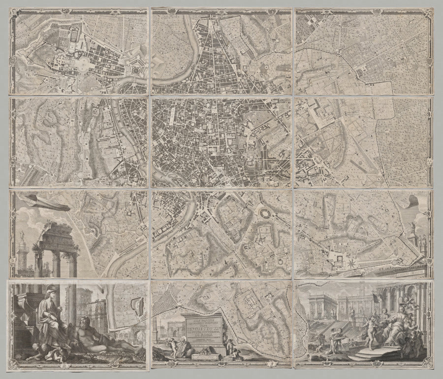 Nuova pianta di Roma data in luce da Giambattista Nolli lanno MDCCXLVII, known as La Pianta Grande di Roma by Giovanni Battista Nolli (Italian, 1701–1756) - Classic Art canvas print