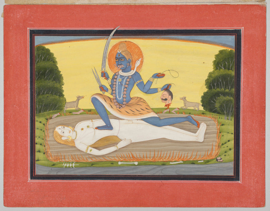 Tantric Devi on Shiva, from a Mandi Devi Series by  - Classic Art canvas print