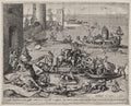 Saint Martin with His Horse on a Ship by Johannes I van Doetecum (d. 1605) - Classic Art canvas print