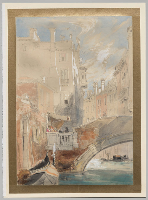 A Canal, Venice by James Holland (British, 1800–1870) - Classic Art canvas print
