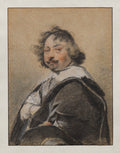 Portrait of a man in profile, turned to the left by Simon Vouet (French, 1590–1649) - Classic Art canvas print