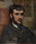 Portrait of Renoir by Frédéric Bazille (French, 1841–1870) - Classic Art canvas print