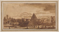 The Pyramid of Cestius, Rome by Michiel van Overbeek (Dutch, active 1663–1709) - Classic Art canvas print