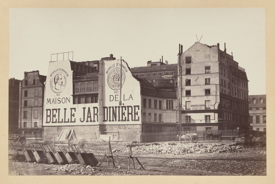 La Belle Jardinre le magasin de la rue de la Cit pendant sa demolition, Paris by Charles Marville (French, 1813–1879) - Classic Art canvas print