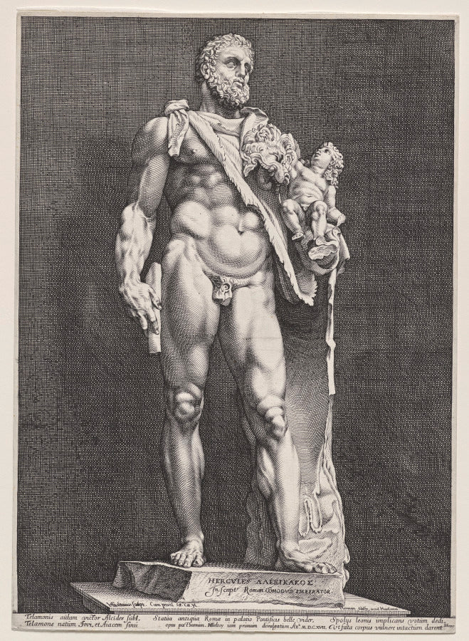Hercules and Telephos by Hendrick Goltzius (Dutch, 1558–1617) - Classic Art canvas print