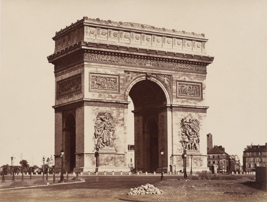 Arc de Triomphe de l'Etoile, Paris by Édouard Baldus (French, 1813–1889) - Classic Art canvas print
