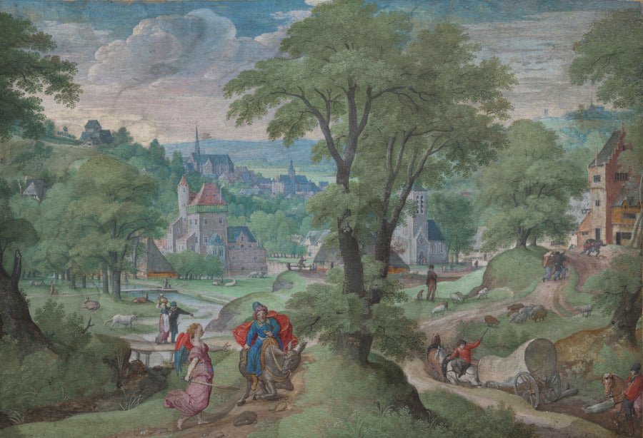 Balaam and the Ass by Hans Bol (Flemish, 1534–1593) - Classic Art canvas print
