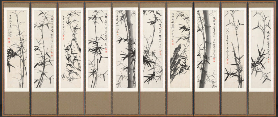 Bamboos in Wind by Kim Jin-woo (Korean, 1883–1950) - Classic Art canvas print