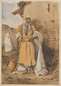 A Young Black Woman Fetching Water by Eugène Delacroix (French, 1798–1863) - Romantic canvas print