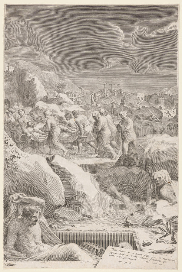 Christ Carried to the Tomb by Claude Mellan (French, 1598–1688) - Classic Art canvas print