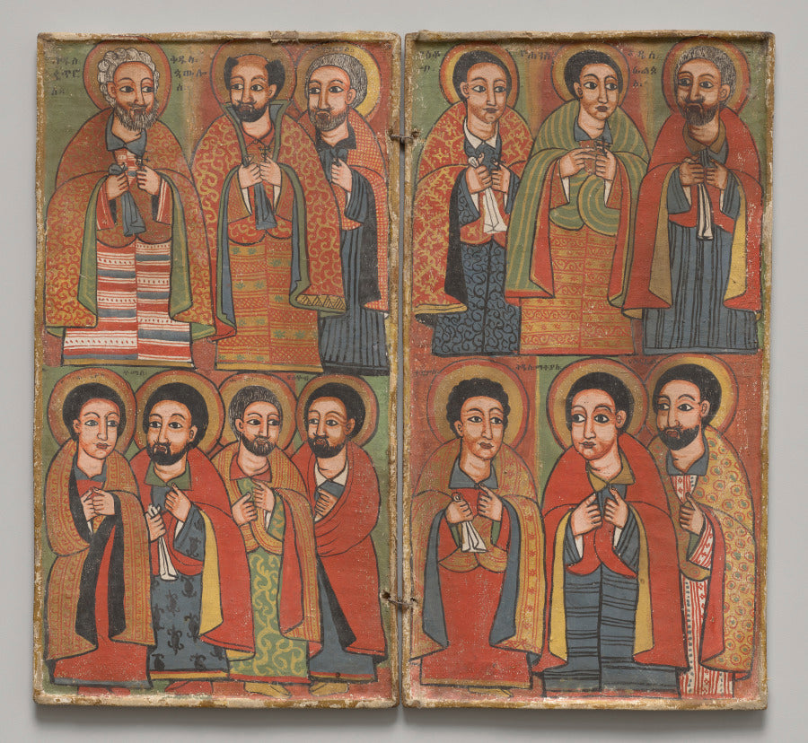 Diptych with Twelve Apostles  St. Paul by Workshop or Circle of Wäldä Maryam (Ethiopia, active mid- to late 1600s-early 1700s) - Classic Art canvas print