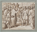 Melchizedek Blessing Abraham by Julius Schnorr von Carolsfeld (German, 1794–1872) - Classic Art canvas print